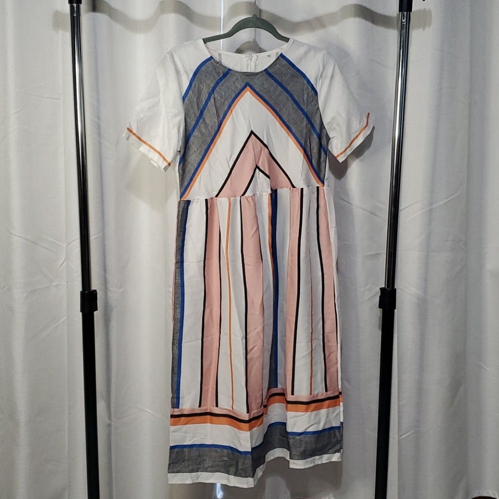 Multi color striped dress